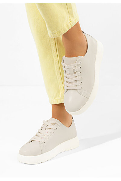 B T Shoes Γυναικεία δερμάτινα αθλητικά παπούτσια Rocsana λευκά