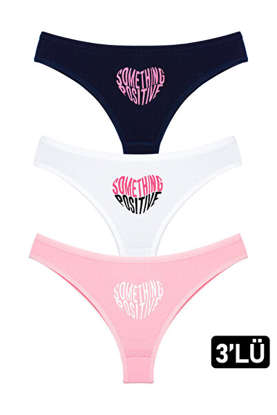 CSN CASANO Women's 3-pack cotton brazilian briefs