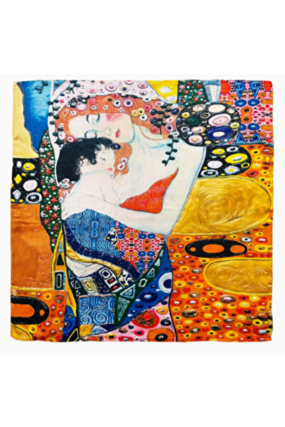 OEM Κλιμτ «Μητέρα και Παιδί» Μεταξωτό Τετράγωνο Μαντήλι