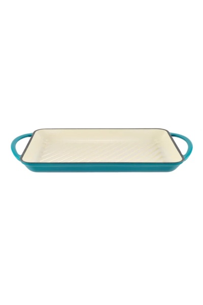 Perfect Home Enamel Cast Iron Grill Tray with Handle, 33x21.5x3 cm, 17818