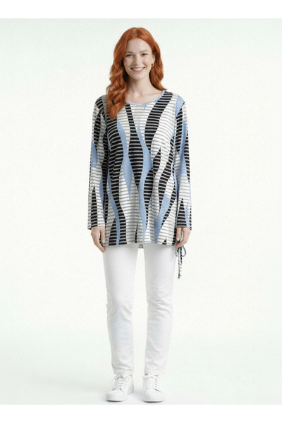 Neden Tekstil Γυναικεία πλεκτή μπλούζα με άνετη εφαρμογή και σχέδια