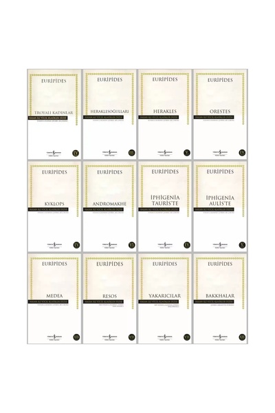 TÜRKİYE İŞ BANKASI KÜLTÜR YAYINLARI Euripides 12 Kitap Takım - Medea – Resos ...