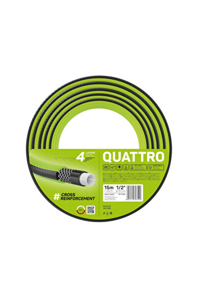 Cellfast QUATTRO λάστιχο κήπου 4 στρώσεων, 1/2 ", Ενισχυμένο, 15μ, Προστασία UV