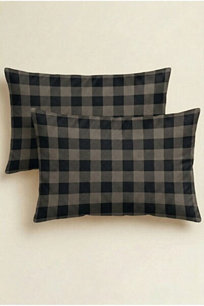 Anılsan Chess 2-Piece Satin Pillowcase 50X70 with Flap Black