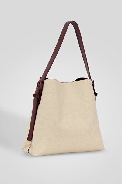 H&D COLLECTİON Brown Suede Buckle Detailed Bitter Brown Oversized Women's Sho...