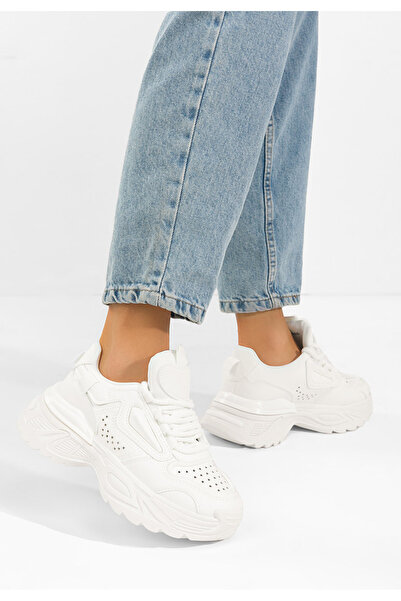 B T Shoes Sneakers με πλατφόρμα Dorathy λευκά