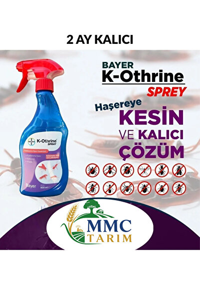 MMC TARIM Bayer- K Othrine 500ml Kullanıma Hazır Sprey Bit Pire Hamamböceği K...