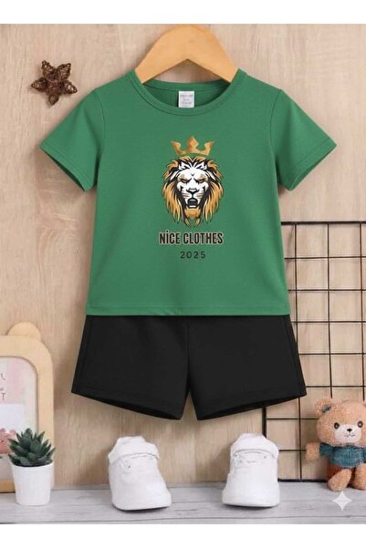 Nice Clothes ΚΑΛΟΚΑΙΡΙΝΟ ΠΑΙΔΙΚΟ ΣΕΤ ΜΠΛΟΥΖΑΚΙ-ΣΟΡΤΣ ΟΥΝΙΣΕΞ (λιοντάρι)