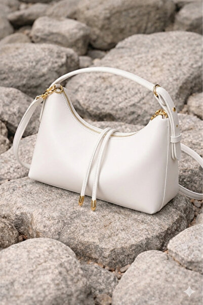 Beshora Alexis White Matte Women's Hand Shoulder and Arm Bag