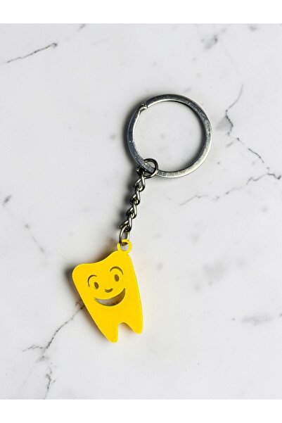 loraniadental Metal Keychain with Smiling Tooth Design - Dentist and Dental C...