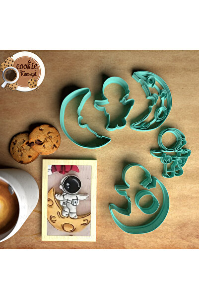 CookieKonsept مجموعة قوالب مفهوم رائد الفضاء - القمر |   كعكة الكوكيز، مصنوعة...