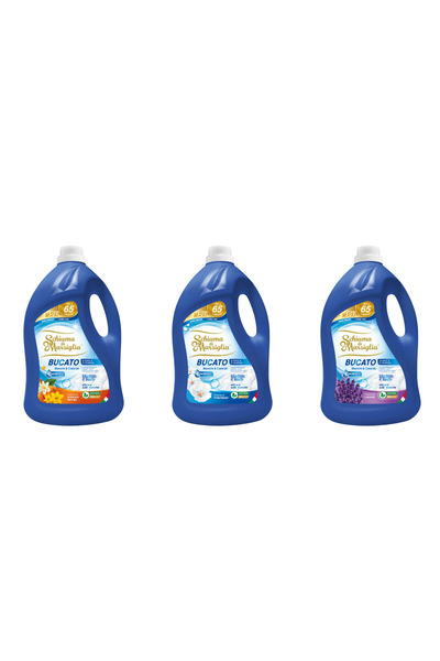 Schiuma di Marsiglia BUCATO laundry detergent 3 x 5L (15L), Orange + Classic ...