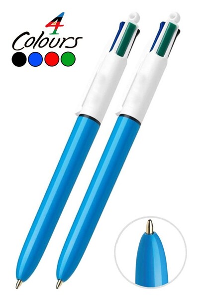 Artlantis 4 Colors Ballpoint Pen 2 Pieces Four Colors Ballpoint Pen Black Blu...