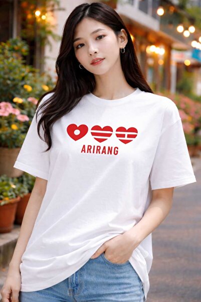 puolikuu Tricou oversize imprimat Arirang World Tour BTS