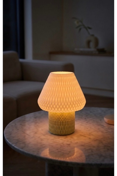 moto print Modern Geometrik Tasarım Gece Lambası - Dekoratif Masaüstü Aydınla...