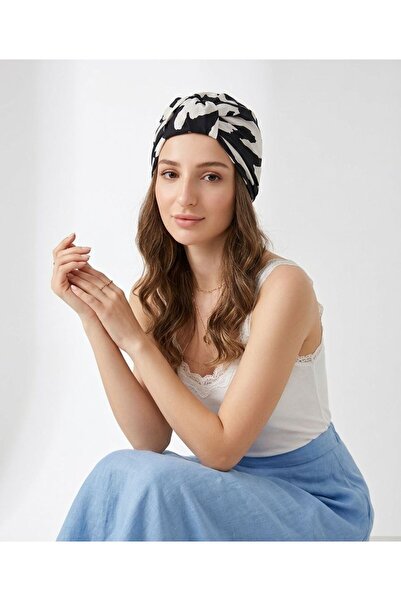 IDL COLLECTION Zebra Desenli Parisien Düğümlü Bağlamalı Modern Bone Bandana E...