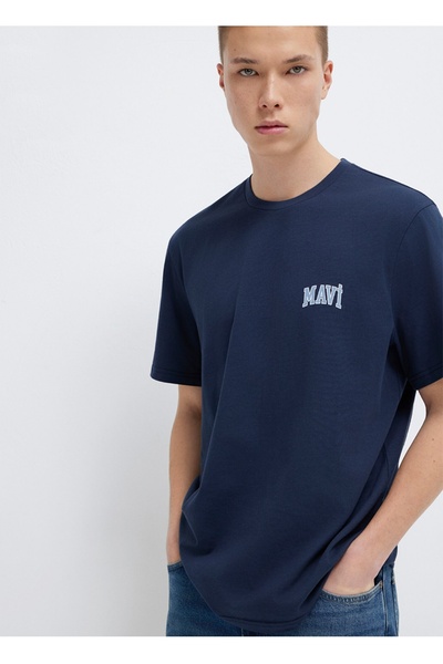 Mavi Ανδρικό μπλουζάκι με στάμπα λογότυπου, κανονική εφαρμογή, 100% βαμβάκι