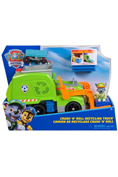 Spin Master Games Set Paw Patrol, Camionul de Reciclare Crush N’ Roll cu Rock...