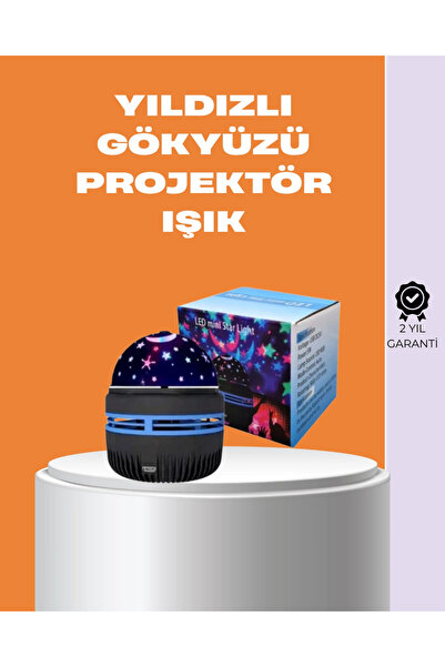 Genel Markalar Galaxy Projektör – 360° Dönebilen Gece Lambası Dekoratif Ambiy...