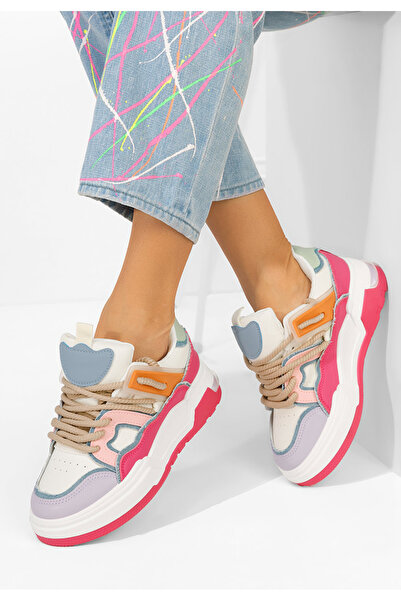 B T Shoes Σνίκερς με πλατφόρμα Cinzela φούξια