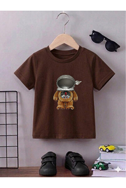 bahar uğurlu Παιδικό μπλουζάκι με στάμπα διαστημικής αρκούδας