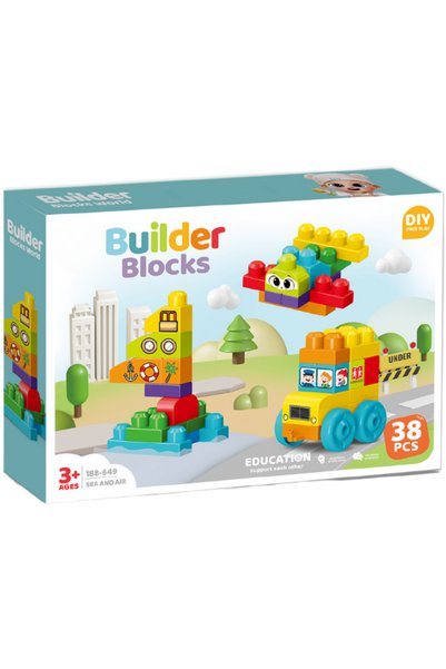 Bufnitel Set de constructie STEAM - Vehicule (38 piese)