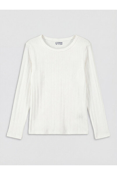 LC Waikiki Vizyon New Season Crew Neck Long Sleeve Girls' T-Shirt