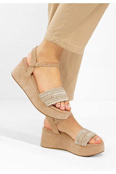 B T Shoes Πλατφόρμες πέδιλων Yvania χακι