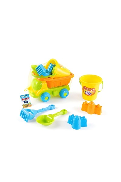 Trendbaby قلاب مع سطل بحر للأطفال – لعبة شاحنة رمل ممتعة للشاطئ من Trend Baby...