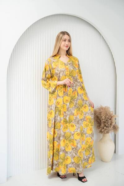 Graciana Women's Jalabiya - Floral Print Casual Maxi