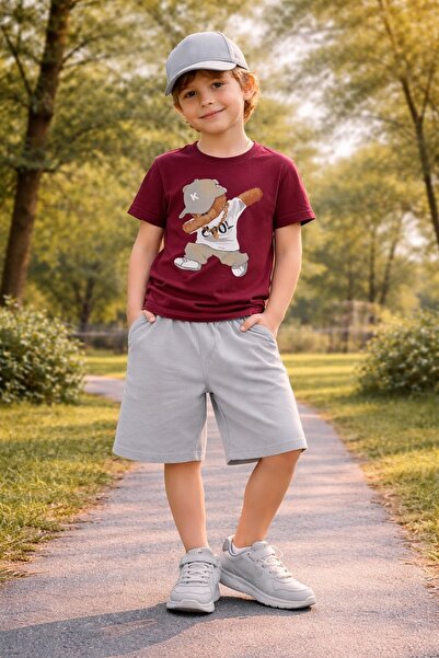 canmana kids&baby Σετ μπλουζάκι και σορτς για αγόρια με στάμπα, καλοκαιρινό β...