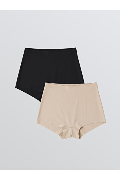 LC Waikiki Rmz Gi̇yi̇m Farkiyla Seamless High Waist Panties 2-Pack