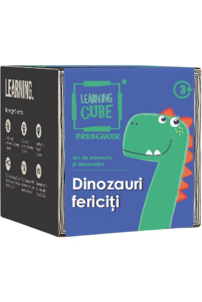 K-TOYZ Learning Cube® attention game - Happy Dinosaurs, 64 cards, 1 erasable ...