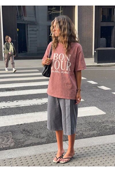 Noi Belis Υπερμεγέθες Πλεκτό Μπλουζάκι με Στάμπα SS26TS0050