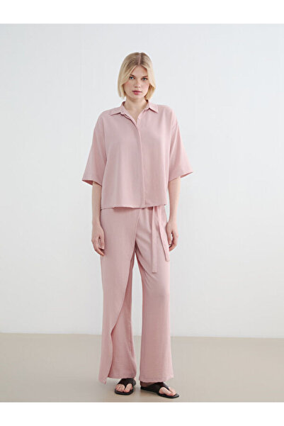 LC Waikiki I Beli Tie-Waist Wide-Leg Women's Trousers from Freezen Store