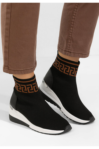 B T Shoes Αθλητικά παπούτσια με κάλτσα Ofelina μαύρα