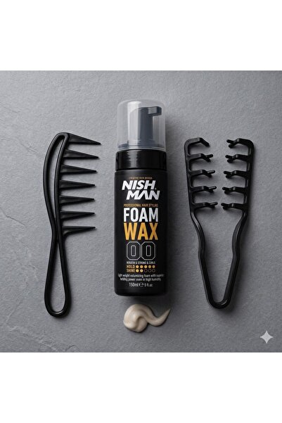 NISHMAN SAÇ ŞEKİLLENDİRİCİ KÖPÜK WAX 150 ML /+ ŞEKİLLENDİRİCİ MUCİZEVİ TRAK /...