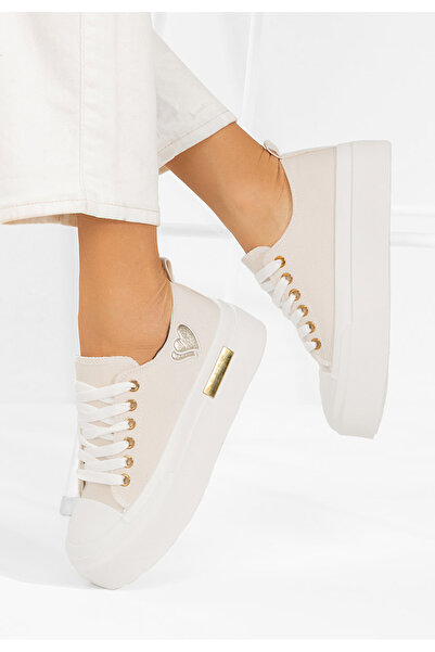 B T Shoes Σνίκερς με πλατφόρμα Inimia μπεζ