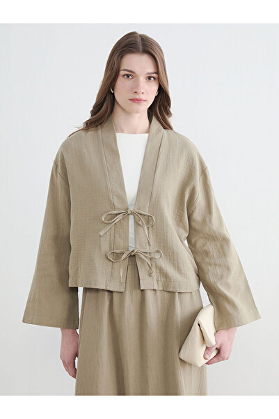 LC Waikiki Timeless Clothing & Timeless Choices Shawl Roba Collar Loose Fit W...