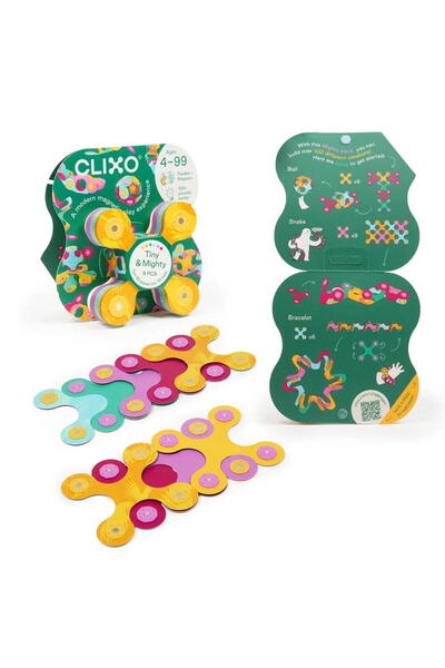 Clixo ® Joc Magnetic De Construit - Tiny & Mighty - Pasari Tropicale (9 Piese)