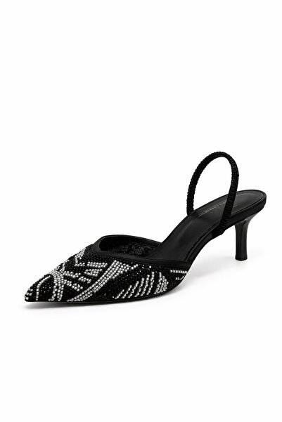 STRASWANS Pantofi cu toc cu detalii în piatră pentru femei Marsha, negri