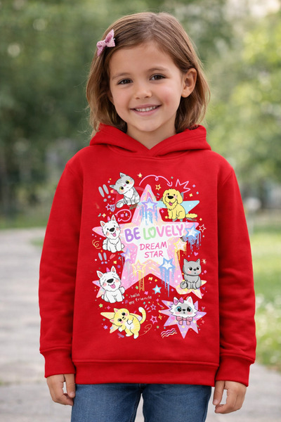 Tiny and Co سويت شيرت بقلنسوة للأطفال مصنوع من القطن بنسبة 100% بتصميم هايال ...