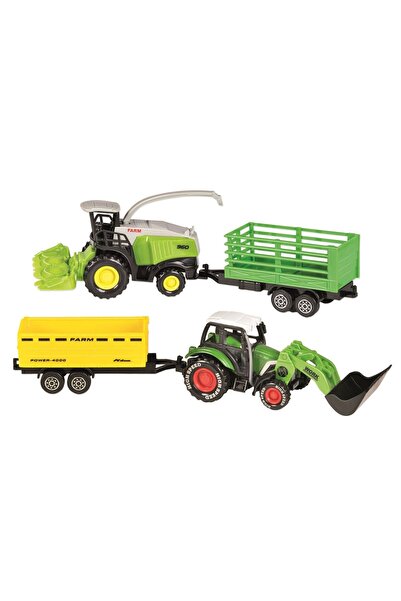 RS Toys Set 2 Tractoare Agripower, Cu Remorci, 3 Ani+