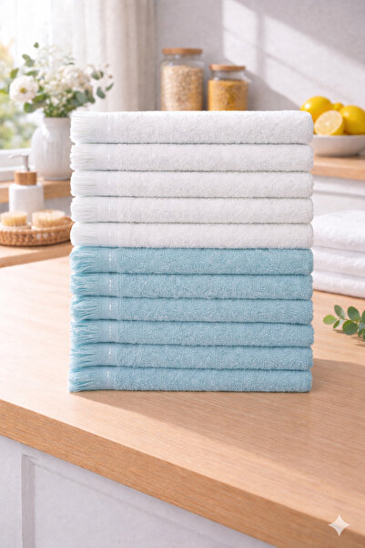 ÖZteks Total 12 pieces 30*50 cm kitchen towel - hand towel - drying cloth (6 ...