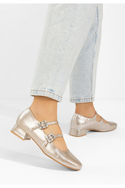 B T Shoes Γόβες με χαμηλό τακούνι Hrida χρυσο