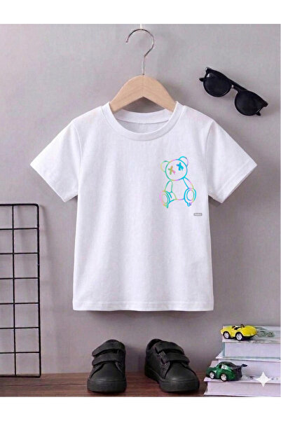 bahar uğurlu Colorful Bear Printed Children's T-Shirt
