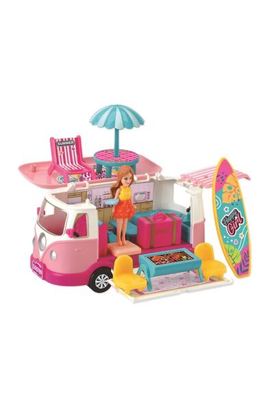 RS Toys Μίνι Σετ Παιχνιδιού με Κούκλες και Τροχόσπιτο, Rs Toys, 3 Ετών, Πολύχ...