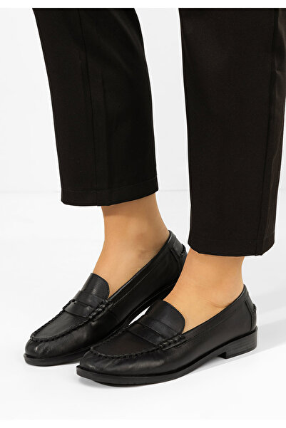 B T Shoes Μοκασίνια γυναικεια δερματινα Meltanea μαύρα