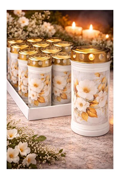 DBR Candele Cu Capac Mare pentru Paste - Set 3 Candele Cu Ingeras Pentru Past...