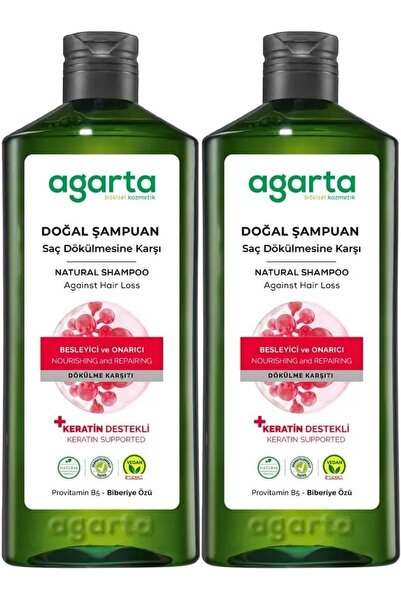 Agarta Doğal Şampuan 400 ML Saç Dökülmesine Karşı Çözüm (2 Li Set)
